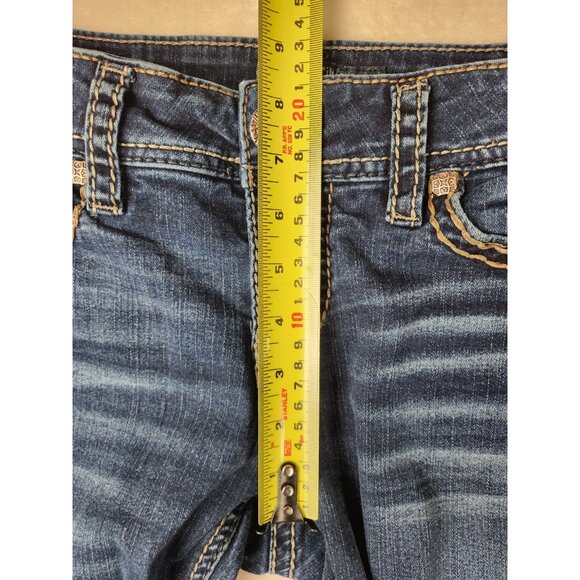 Silver Suki Straight Blue Jeans Womens Western Glove Works Size 29 X 32 - Picture 14 of 15